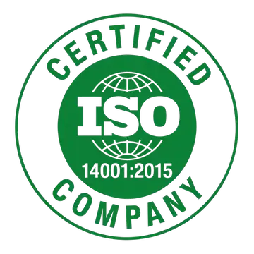 ISO 14001 certified company seal