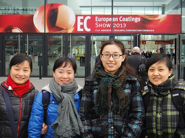 Tim penjualan senior Hongda tampil sukses di European Coatings Show 2013